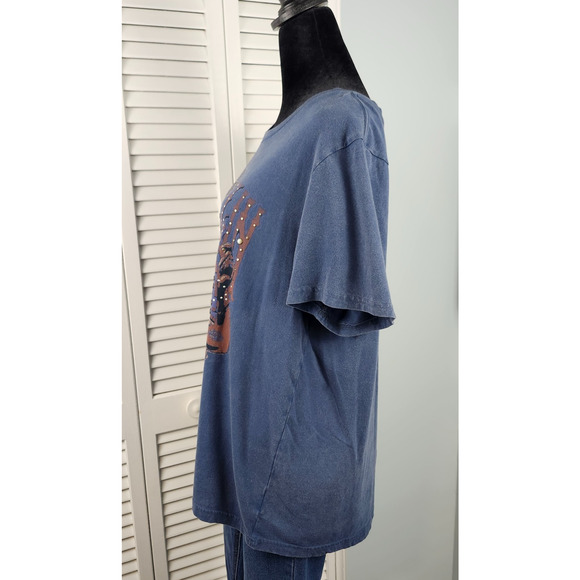 Lucky Brand Janis Joplin Tee XL Blue - Picture 4 of 7